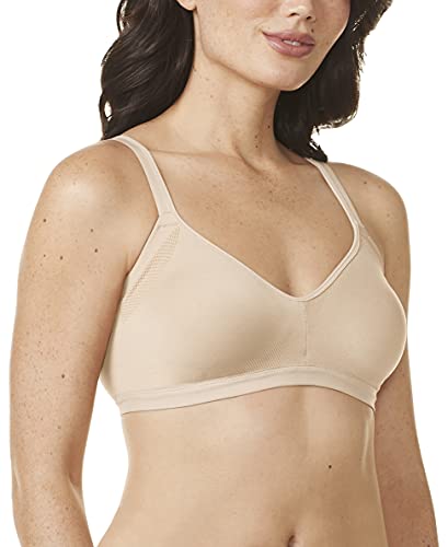 Warner's Women's Easy Does It Underarm-Smoothing with Seamless Stretch Wireless Lightly Lined Comfort Bra Rm3911a, Celestial, XX-Large