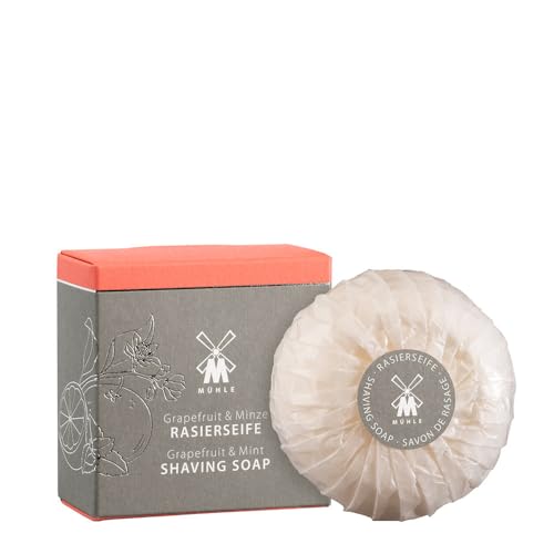 M?HLE Shaving Soap - Shaving Soap with Grapefruit & Mint for All Skin Types - Fruity & Revitalising - 65 g