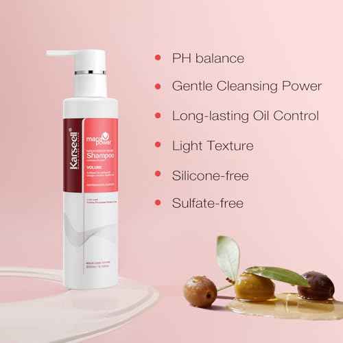 Karseell Volume Shampoo, Lightweight Volume Shampoo For Fine Hair, Adding volume to flat hair 200ml