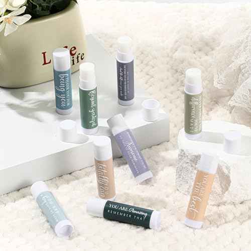 40 Sets Christmas Employee Appreciation Gifts Bulk 2025 Lip Balm and Hand Cream Set Inspirational Hand Lotion Thank You Gift for Coworker Staff Office Teacher Nurse Christmas Stocking Stuffer