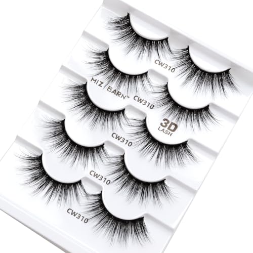Miz Barn 3D Cashmere False Eyelashes - 5 Pairs Pack