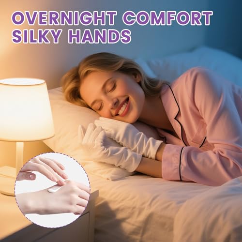 UGODAR White Cotton Moisturizing Gloves for Dry Hands & Eczema (60 Pcs)