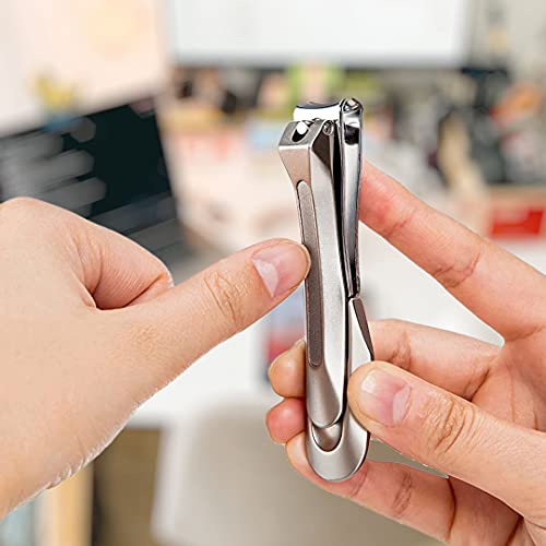 Stainless Steel Nail Clipper with File - Ergonomic Manicure Tool