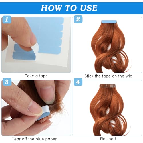 Mabor 240Pcs Double Sided Hair Extension Tape Strips