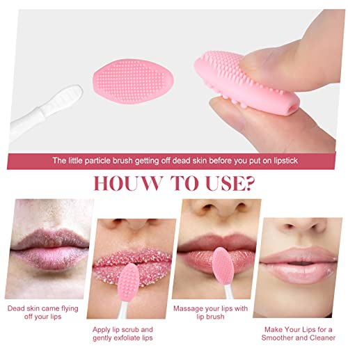 Lip Scrub Brush Set - Silicone Lip Exfoliator & Lip Massage Tool for Men Women