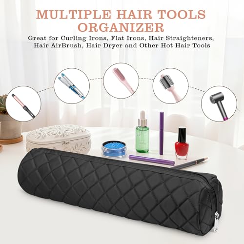 Suafrnut Heat-Resistant Hair Tools Organizer Bag for Travel