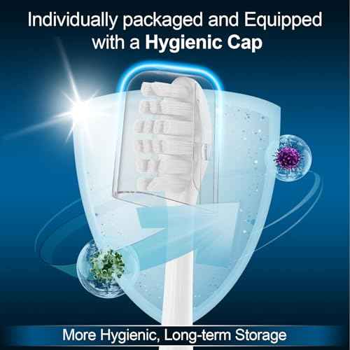 Replacement Toothbrush Heads 10 Pack Compatible with Gleem Electric Toothbrush, 5Black+ 5White