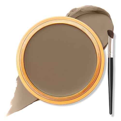 Erinde Cool Toned Contour, Natural Cream Contour with Brush, Blendable & Smooth Matte Bronzer, Waterproof & Long Lasting Face Shaping Contouring Makeup, Travel Size, 02 Gray Brown