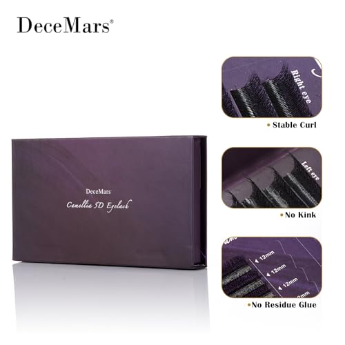 DeceMars 5D Camellia Eyelash Extensions 8-13mm Mix C Curl