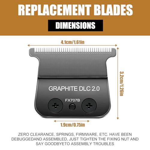 COSYONALL Trimmer Replacement Blade for Babyliss FX787 & FX726 Hair Trimmers,DLC 2.0 Clipper Replacement Blades Compatible with BaByliss Pro Barberology Trimmer Blades