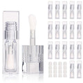 COSIDEA 18pcs Empty 6ml Square Clear PETG lip gloss tubes big deo foot wand lipgloss tube container for lip oil