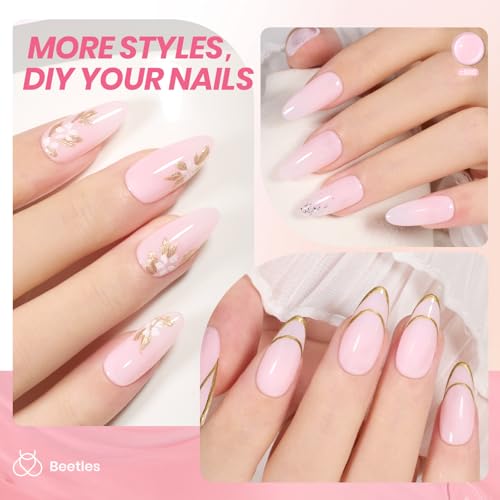 Beetles Nude Gel Nail Polish - Sheer Pink Ballet Tutu, 15ml Long-Lasting Gel