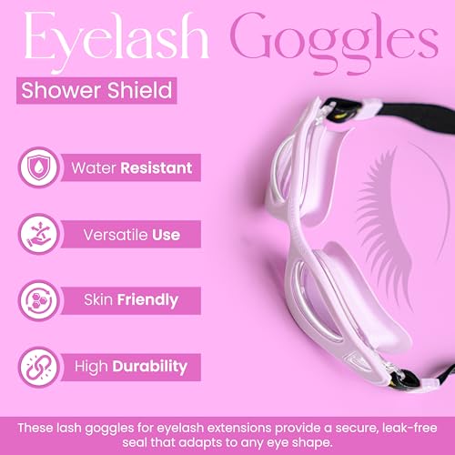 Eyelash Extension Shower Goggles with Anti-Fog