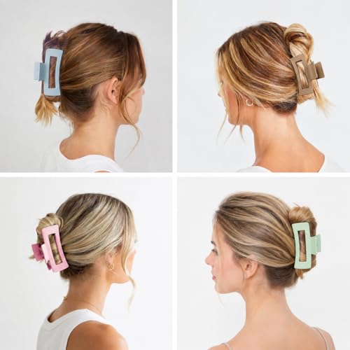 12-Pack Medium Claw Clips for Women – Strong Hold, All Hair Types