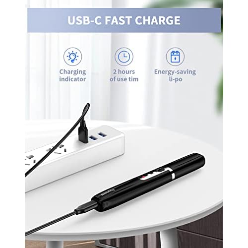 Eyebrow Trimmer, Electric Eyebrow Razor for Women Men, Rechargeable Painless LED Light Facial Hair Shaver Remover with Rinseable Blade for Face Lips Neck Leg
