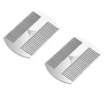 AhfuLife Stainless Steel Metal Hair&Beard Comb - Anti-Static Dual Action Beard Comb - Credit Card Size Combs Perfect for Wallet and Pocket - Presented in Gift Box - 2 Pcs