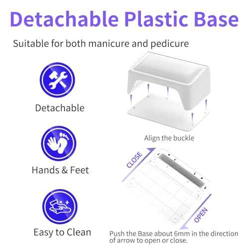 ZIZZON UV LED Nail Lamp with Arm Rest Pillow for Gel Polish 72W Power Nail Light Dryer with 4 Timers and Touch Screen Perfect for Salon or Home Use