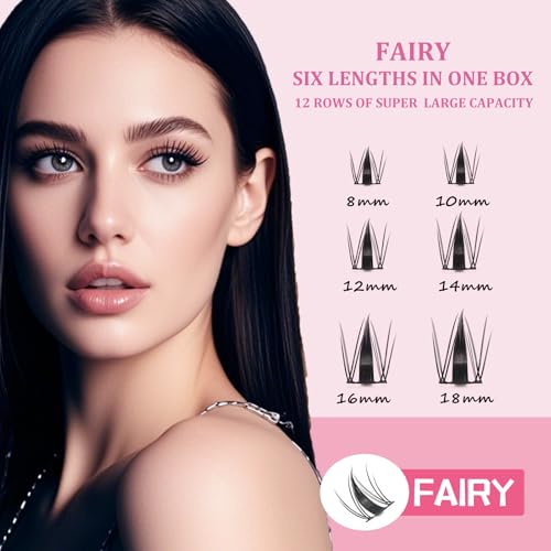 Lash Clusters Kit - 240 Pcs DIY Eyelash Extension with Bond & Seal