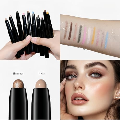 10 Colors Cream Eyeshadow Stick Waterproof Long Lasting