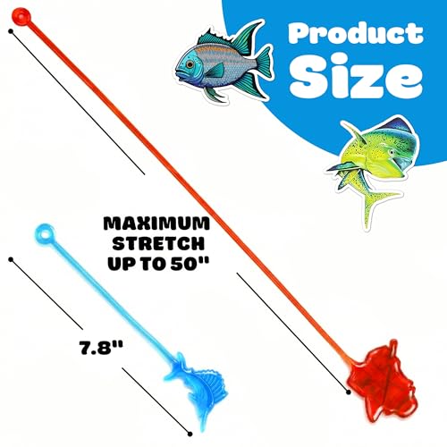 48 Piece Fishing Party Favors Set - Stick Hands & Tattoos
