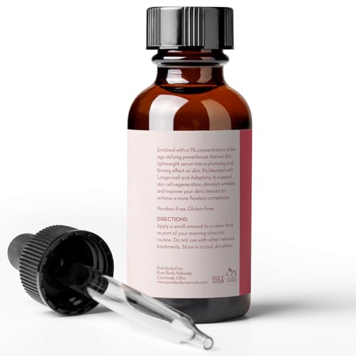 Pure Body Naturals Retinol Face Serum - 1 Fl Oz