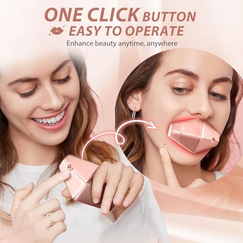 Red Light Lip Plumper Device with Heat Therapy