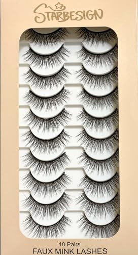 Faux Mink Lashes 12mm - 10 Pairs Everyday 222