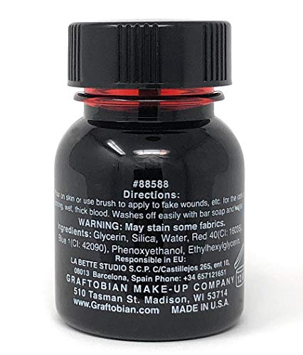Graftobian Blood Gel 1oz - Realistic Fake Blood for Special Effects