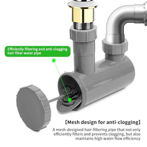 MoyRetty Universal Shampoo Bowl Sink Hair-P Trap, Fits Standard 1-1/2" Inlet & Outlet Drain Pipes, Beauty Barber Salon Equipment PVC Material Easy Clean(1 Pack)