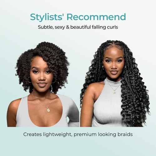 Boho Human Hair for Braiding Bulk Human Hair Bohemian Knotless Braids Deep Wave 100g 22 Inch Jet Black No Weft 2 Bundles Tangle Resistant Easy to Install for Salon/Home/Beginners