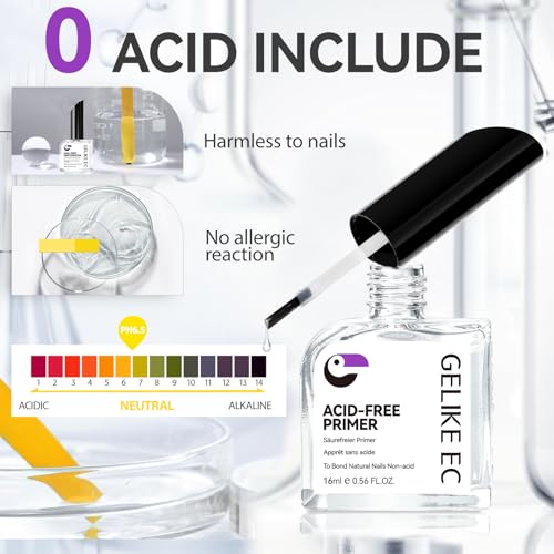 Gelike EC 16ml Nail Primer Dehydrate & Bonding Kit for Natural & Gel Nails