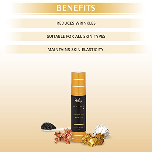 Shira Shir-Gold Luminous Pearl Moisturizer (50ml) Contians Hyaluronic Acid Improves Skin QualityLeaves Skin HydratedSoftNourished Suits on Normal to Dry Skin Types.