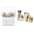 SUNFICON Makeup Organizer Holder Cosmetic Storage Box with Makeup Tray Holder Organizer Cosmetic Display Case