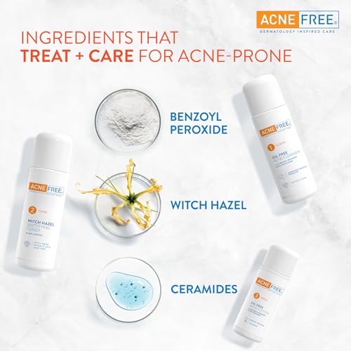 AcneFree 3-Step 24 Hour Acne Treatment Kit with Benzoyl Peroxide