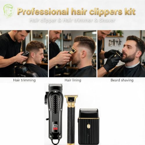 CBQ Professional Barber Kit: Hair Clippers, Trimmer & Shaver