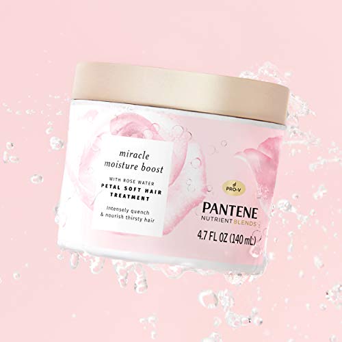 Pantene Nutrient Blends Miracle Moisture Boost Rose Water Petal Soft Hair Treatment, 4.7 fl oz