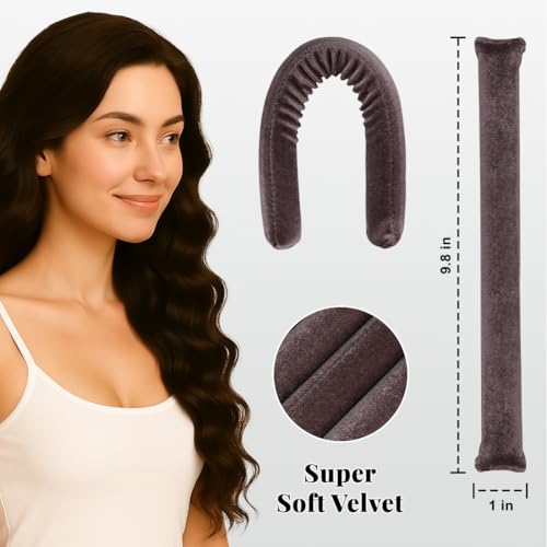 Kafteri Heatless Hair Curlers Set - Soft Flexi Rods for Overnight Styling, No Heat Needed, Natural Waves for Women
