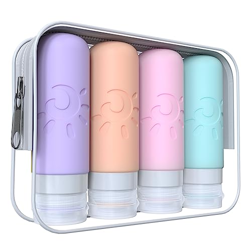 Zafit TSA Approved Travel Bottles 3oz Leak Proof Toiletries Set