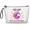 Volleyball Cosmetic Makeup Bag for Teen Girls | Canvas Pouch