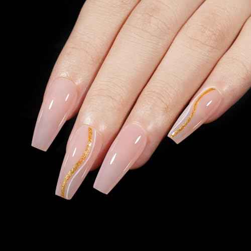 AILLSA Medium Coffin Nail Tips 450PCS Full cover Double-sided Matte Gel Stronger Adhesion Pre-Shaped Press on Nail Tips for Home DIY Nail Arts Salon 15 Sizes