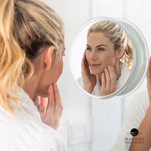 Mavoro 9" Acrylic Shower Mirror with Suction Cups