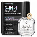 Glamonade 3-in-1 Clear Nail Polish - Quick Dry Top Coat & Base Coat