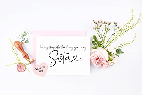 Pregnancy Announcement Card for Sister, New Aunt Card, Baby on the Way for Brother or Sister, New Nephew or Niece Coming (Sister)