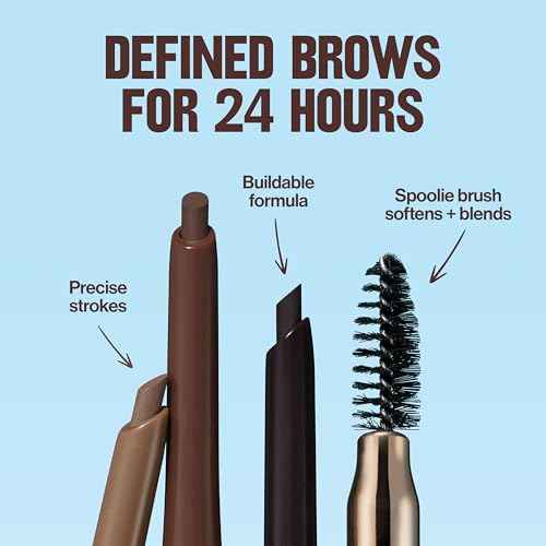Revlon ColorStay Eyebrow Pencil with Spoolie Brush, Waterproof, Hair-Like Strokes for Natural Looking Brows, 205 Blonde, 0.021 oz