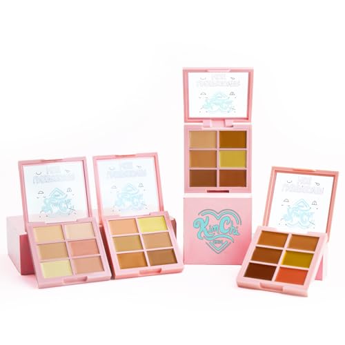 KimChiChic Beauty Undercover Hoe Corrector Palette - Full Coverage Concealer, Creamy, Long Wearing, Hides Dark Circles & Blemishes Cruelty Free, Medium 0.25 oz