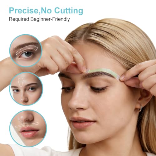 Waxfans 52PCS Wax Strips for Face, Eyebrow Hair Removal, Waxing Kit