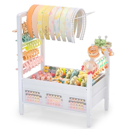 Headband Holder Organizer with Anti-Slip Base - Hair Accessory Storage Rack