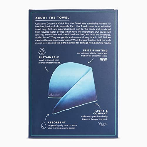 Conscious Coconut Quick Dry Hair Towel – Frizz-Free, Recycled