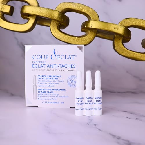 Coup d'Eclat Lift & Glow Ampoules - Illuminating and Firming Treatment with Hyaluronic Acid Serum for Face, Hydrating Face Serum for Dry Skin, Reduces Fatigue & Boosts Radiance, 7 Ampoules