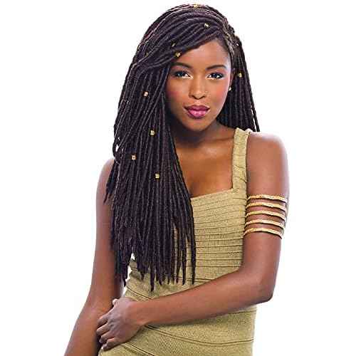 Janet Collection Synthetic Hair Crochet Braids 2X Havana Mambo Faux Locs 18" (6-Pack, 1B)